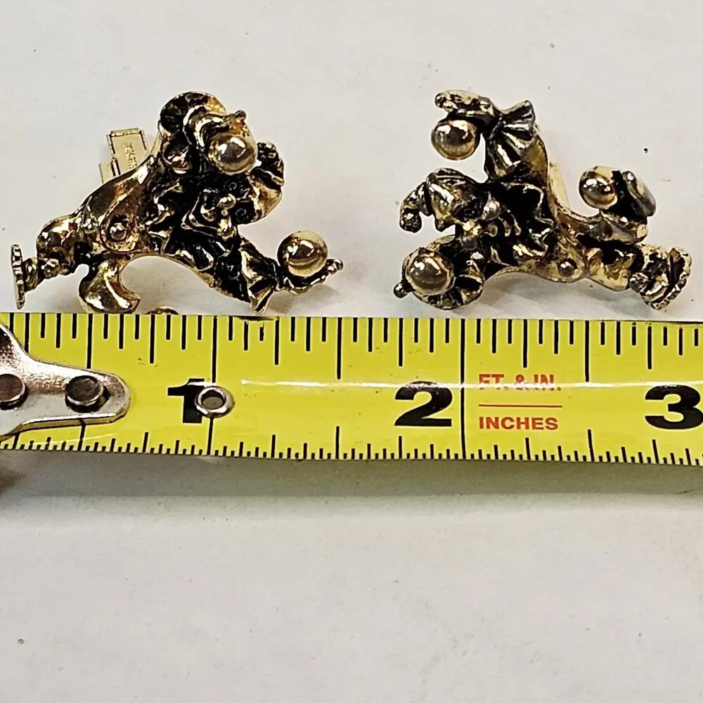 Vintage Clown Windsor Gold-Toned Cufflinks Men’s Formalwear Theater Lapel Pin
